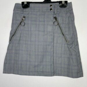 Mags & Pye plaid zipper mini skirt